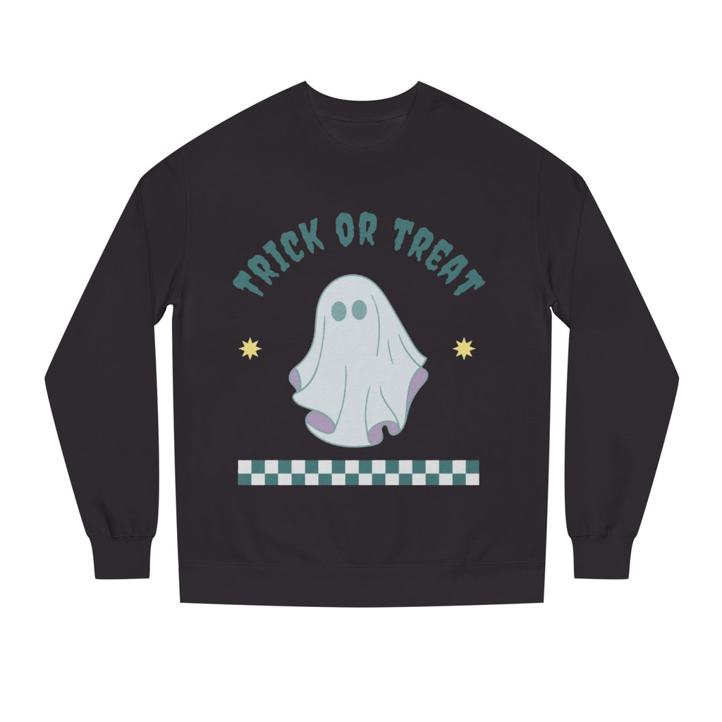 Halloween Ghost Sweatshirt — "Happy Halloween" Trick or Treat Crewneck