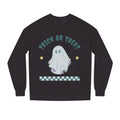 Halloween Ghost Sweatshirt — "Happy Halloween" Trick or Treat Crewneck
