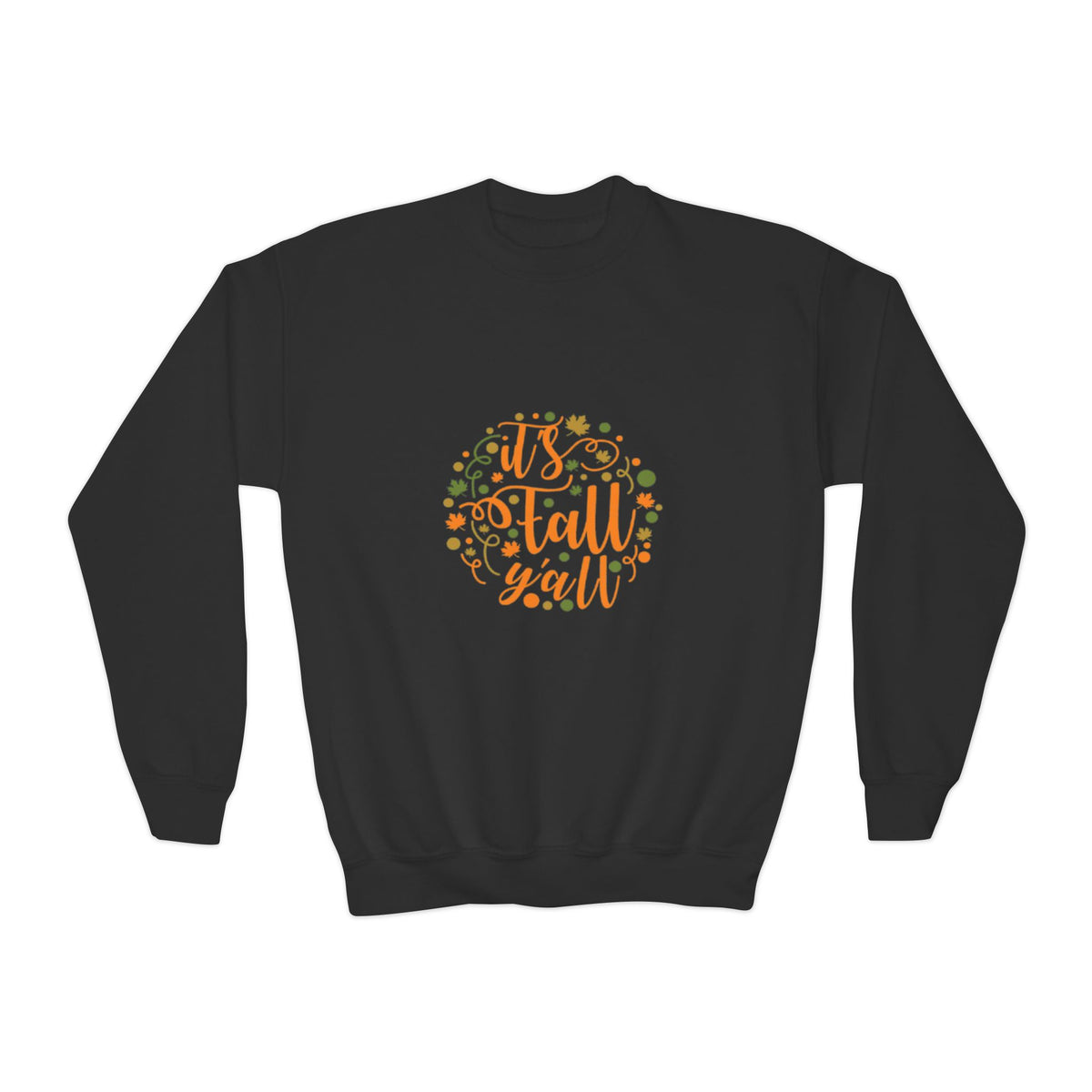 Youth Crewneck Sweatshirt — "It's Fall Y'all" Autumn Kids Pullover