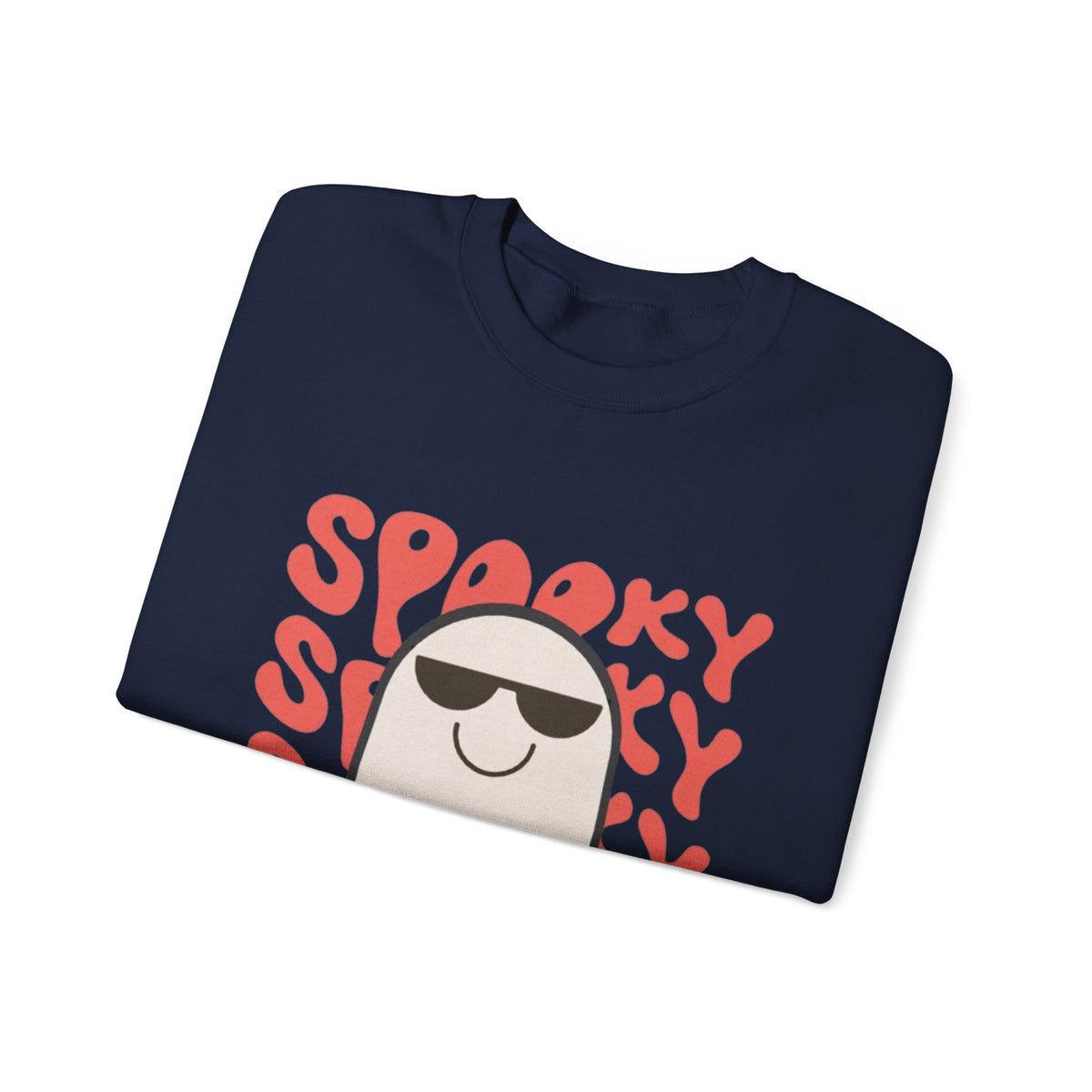 Ghost Graphic Sweatshirt — "Spooky" Retro Cute Halloween Crewneck