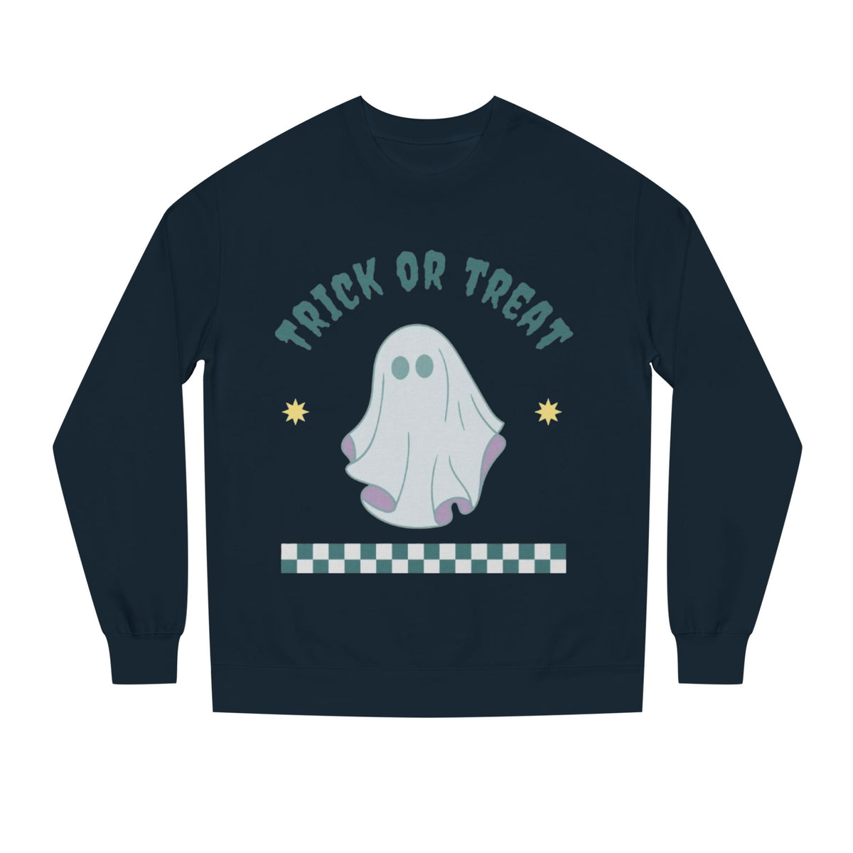Halloween Ghost Sweatshirt — "Happy Halloween" Trick or Treat Crewneck