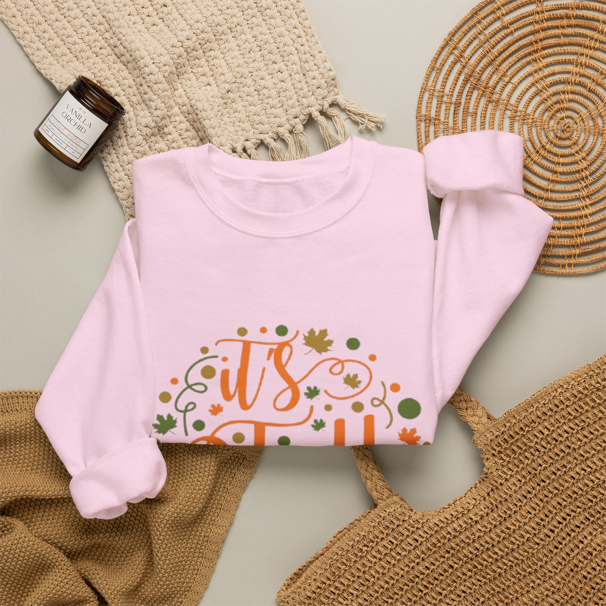 Fall Y'all Crewneck Sweatshirt — Cozy Autumn Sweater with 'It's Fall Y'all' Design