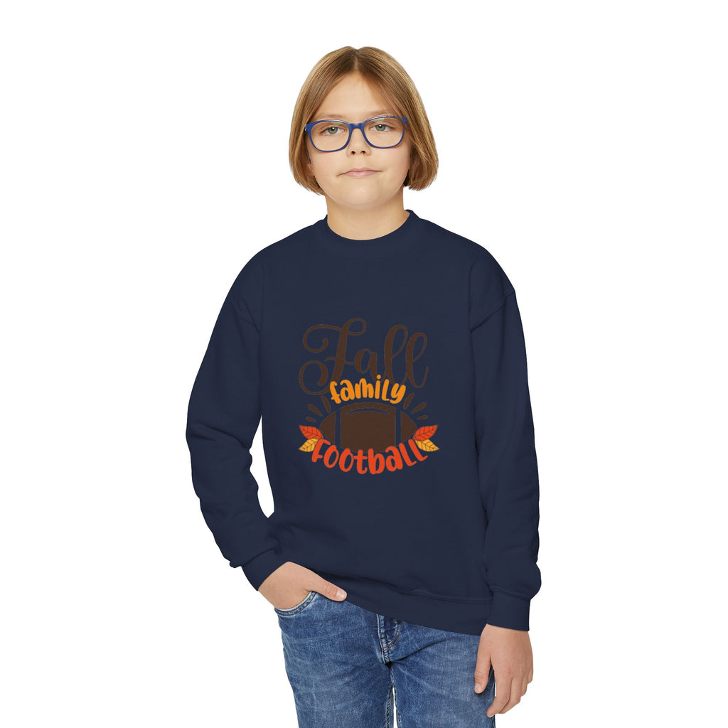 Youth Fall Family Football Crewneck Sweatshirt