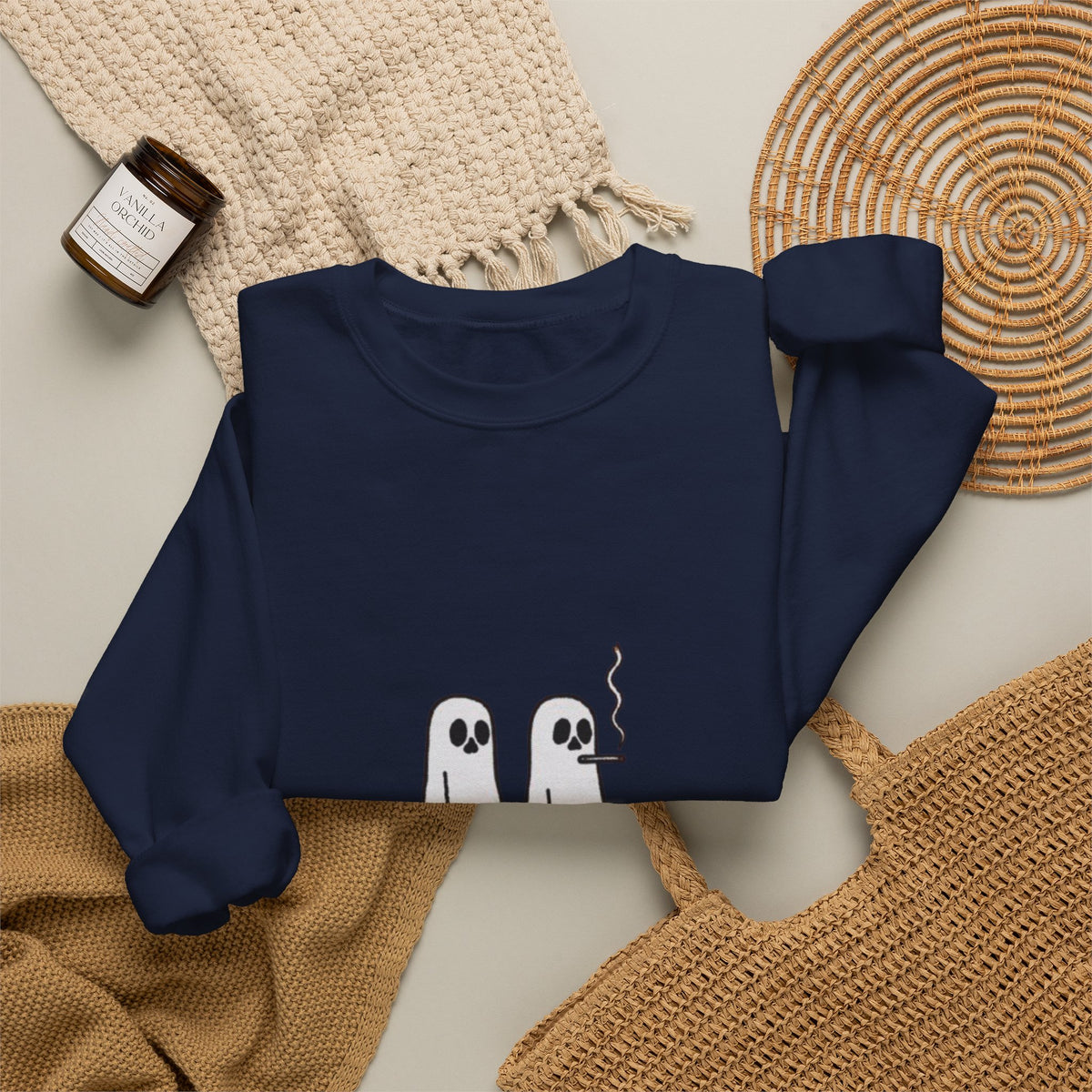 Ghosts on a Tombstone "Resting in Peace" Sweatshirt