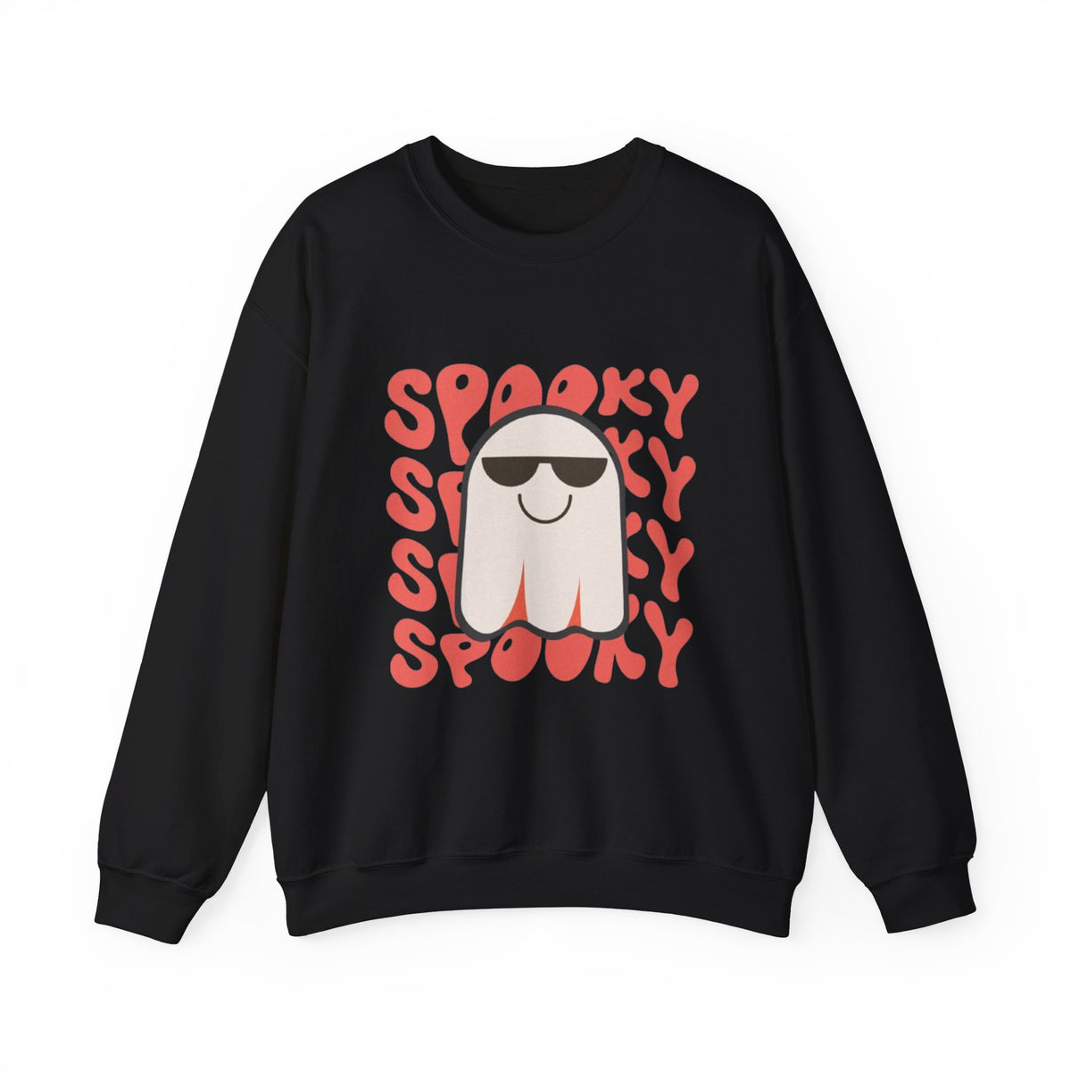 Ghost Graphic Sweatshirt — "Spooky" Retro Cute Halloween Crewneck